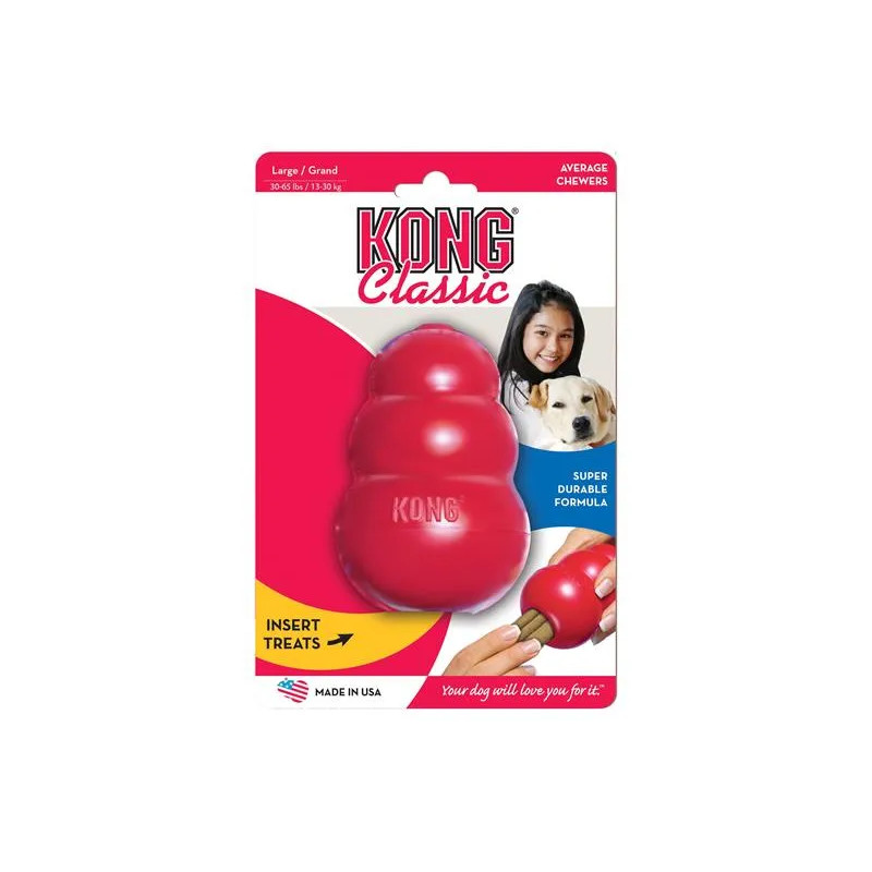 Igrača Kong Dog Classic Granat rdeč, naravna guma, L 13-30 kg