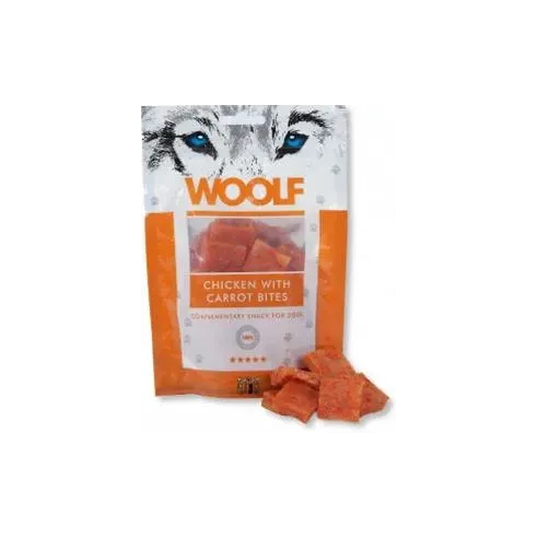 Priboljšek Woolf Dog Chicken & Carrot Bites 100 g