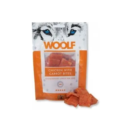 Priboljšek Woolf Dog Chicken & Carrot Bites 100 g