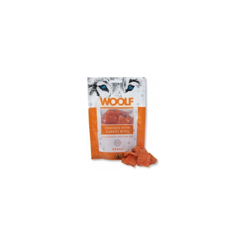 Priboljšek Woolf Dog Chicken & Carrot Bites 100 g
