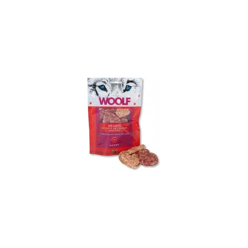 Poslastica Woolf Dog Duck & Chicken Hearts 100 g