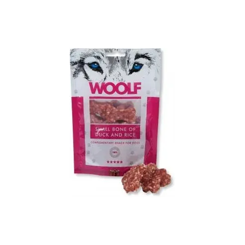 Posladek Woolf za pse Duck Bone Small & Rice 100 g