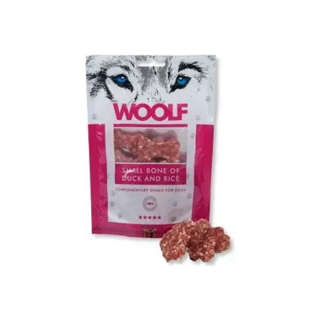 Posladek Woolf za pse Duck Bone Small & Rice 100 g
