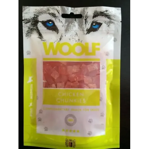 Priboljšek Woolf Dog Chicken Chunkies 100 g