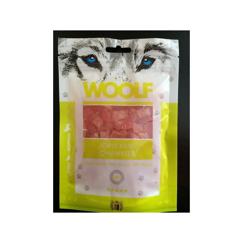 Priboljšek Woolf Dog Chicken Chunkies 100 g