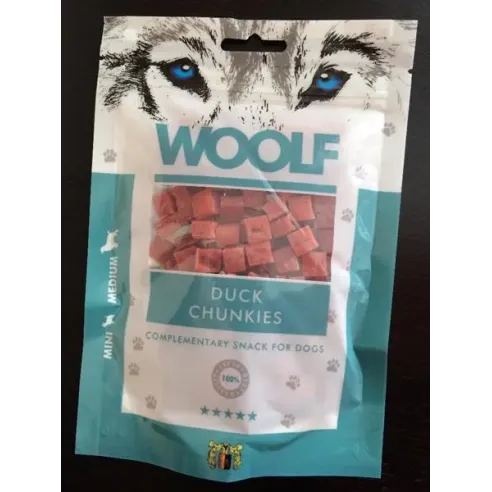 Priboljšek Woolf Dog Duck Chunkies 100 g