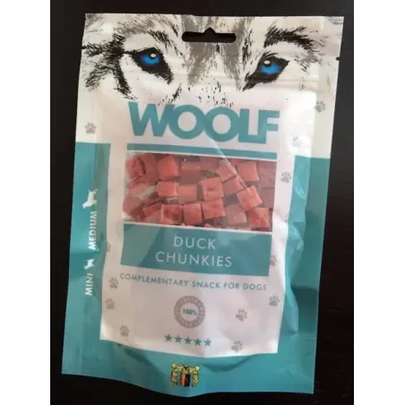 Priboljšek Woolf Dog Duck Chunkies 100 g