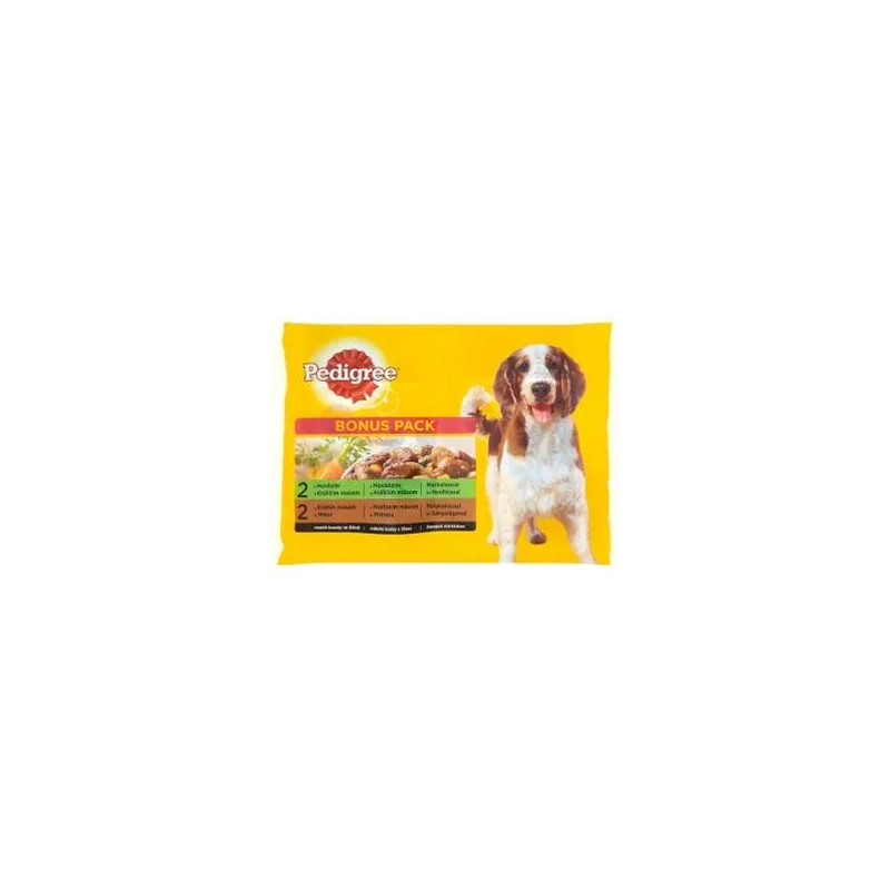 Mars PEDIGREE kapsička dog ADULT Multipack HD a králik &  morka a mrkva v šťave 4 x 100 g