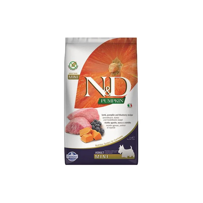 Farmina N&D dog PUMPKIN (GF) adult mini, lamb & blueberry 2,5 kg