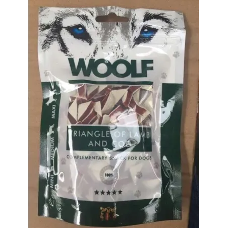 Poslastica Woolf Dog Lamb and Cod Triangle 100 g