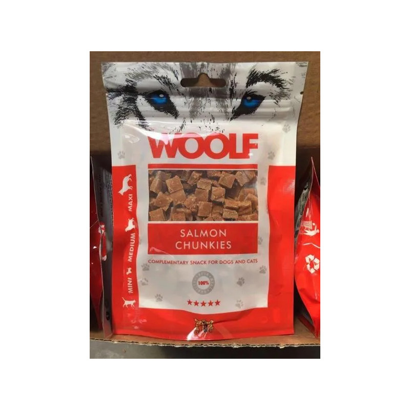 Pamlsok Woolf Dog/Cat Salmon Chunkies 100 g