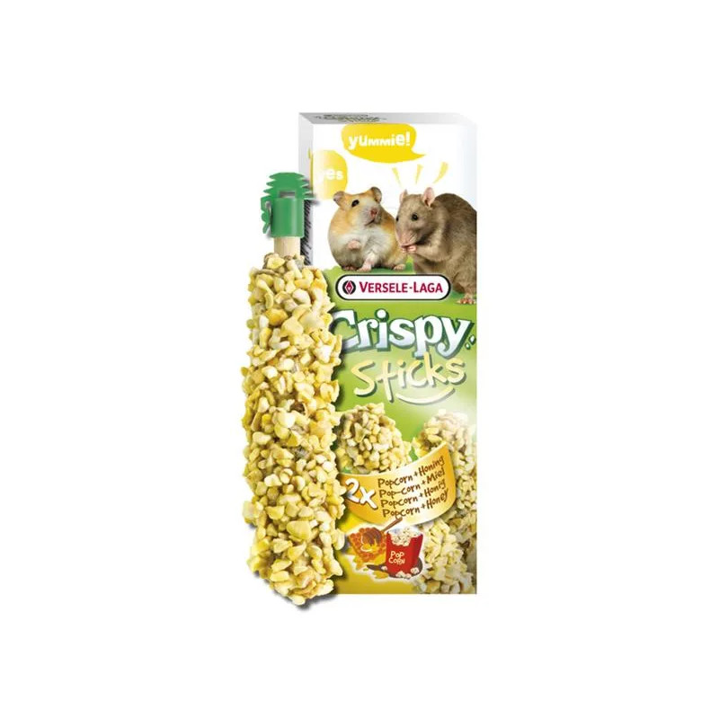 Pamlsok VL Crispy Sticks Hamsters-Rats Popcorn & Honey- kukurica a med, škrečok/potkan 2 ks 100 g