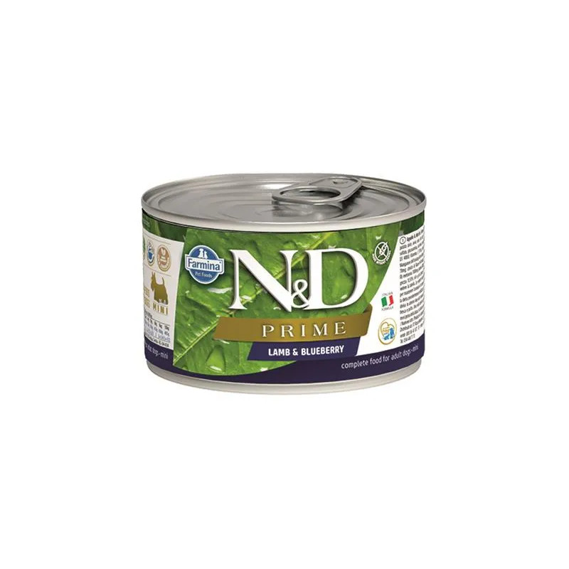 Farmina N&D pasja konzerva PRIME z jagnjetino in borovnicami 140 g