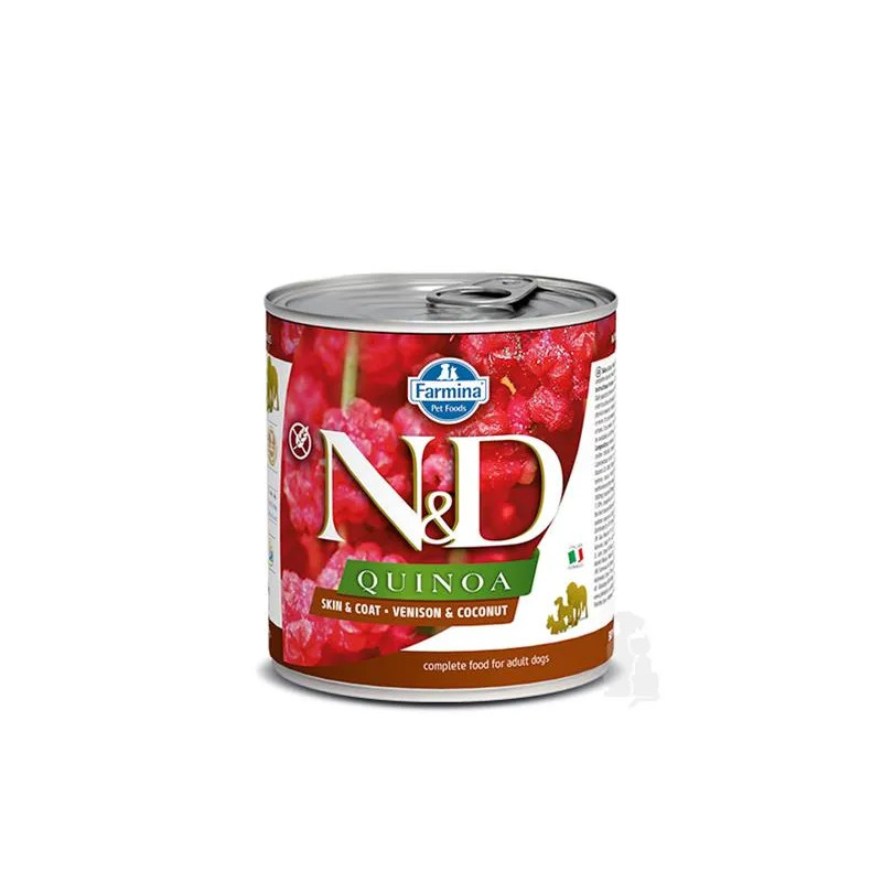 Farmina N&D pasja QUINOA z jelenom in kokosom konzerva 285 g
