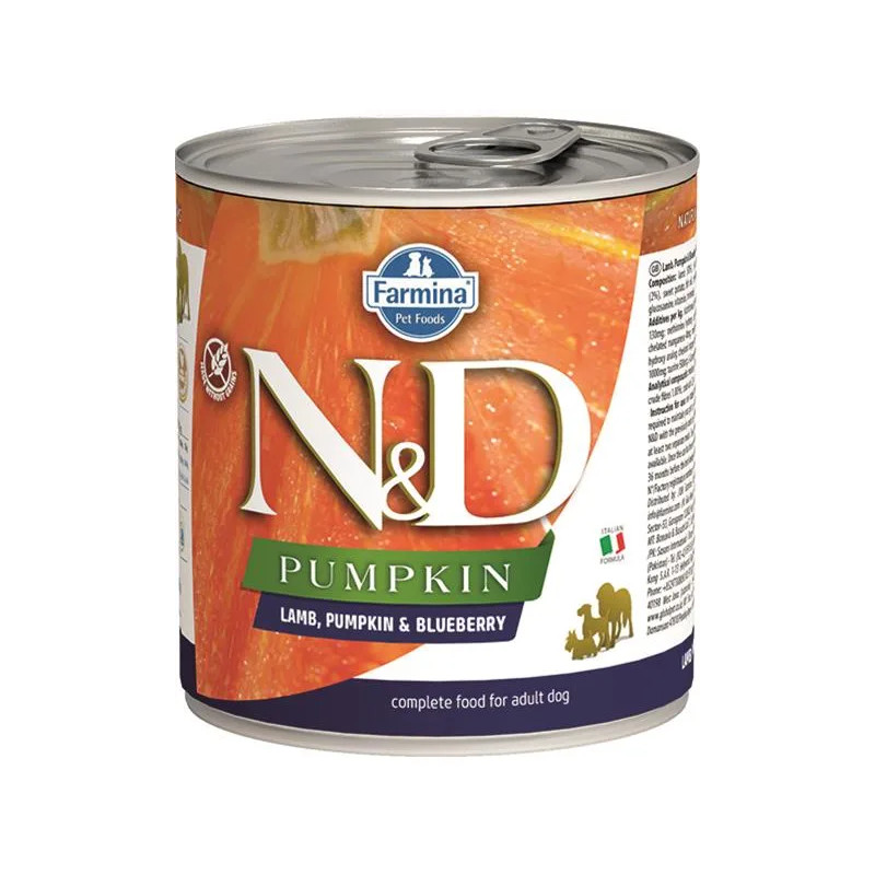Farmina N&D dog PUMPKIN & lamb & blueberry konzerva 285 g