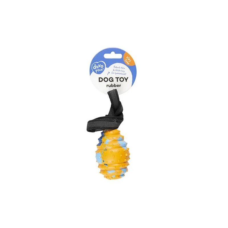 Hračka DUVO+ lopta rugby so šnúrkou, gumená, viacfarebná M - 40x6,8x6,8cm