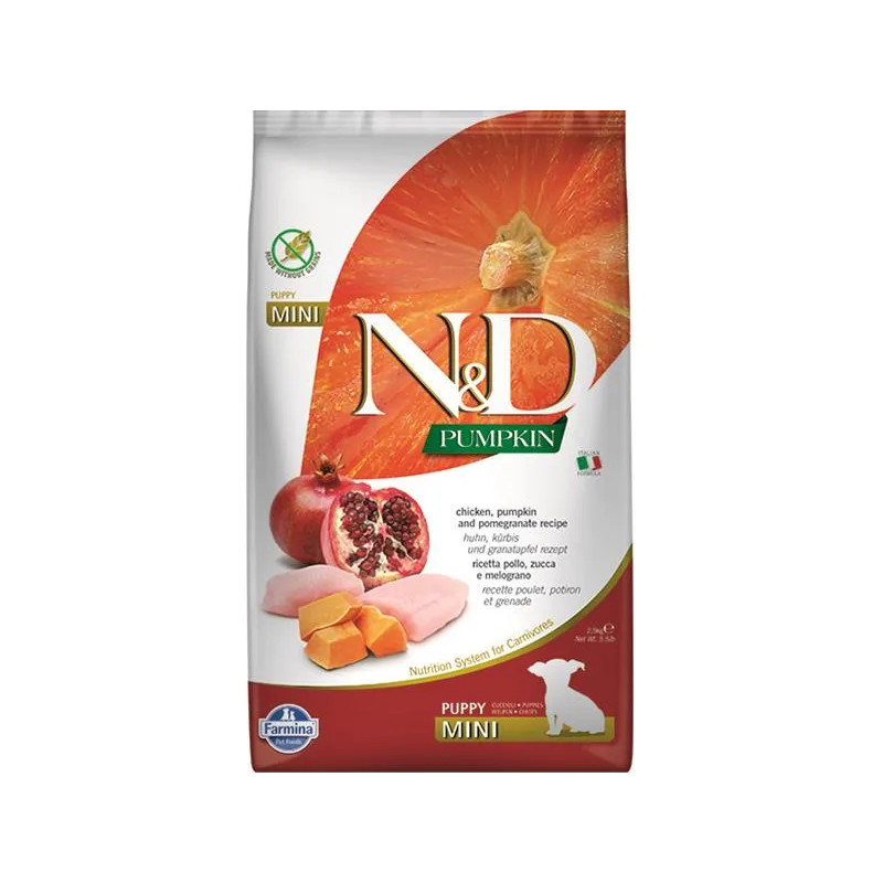 Farmina N&D dog PUMPKIN (GF) puppy mini, chicken & pomegranate 2,5 kg