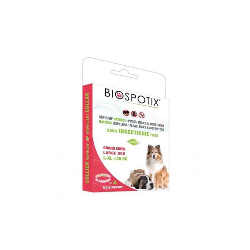 Obojok BIOGANCE Biospotix Large dog L-XL s repelentným účinkom 75 cm (nad 30 kg)