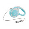 Vodítko Flexi New Comfort lanko M 5 m svetlomodré (do 20 kg)