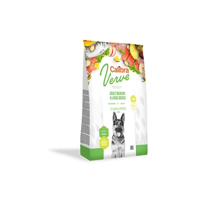 Calibra Dog Verve GF Adult Medium &  Large Salmon & Herring 12 kg