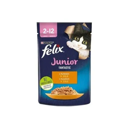 Nestlé FELIX Fantastic mačje junior piščanec v želeju vrečka 26x85 g