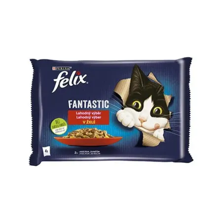 Nestlé FELIX Fantastic cat Multipack zajec&jagnje želé vrečke 4x85 g
