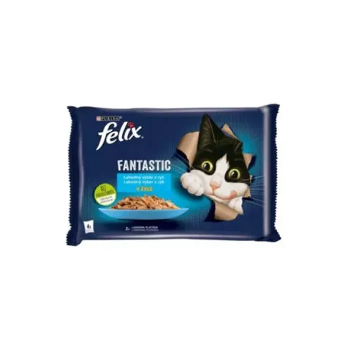 Nestlé FELIX Fantastic cat Multipack izbor rib v želeju vrečkica 4x85 g