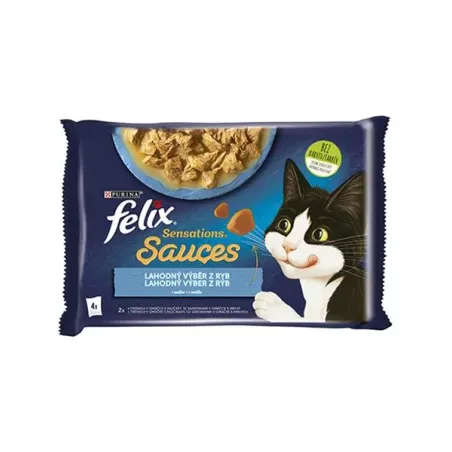 Nestlé FELIX Sensations za mačke Večpak trska & sardina vrečka 4x85 g