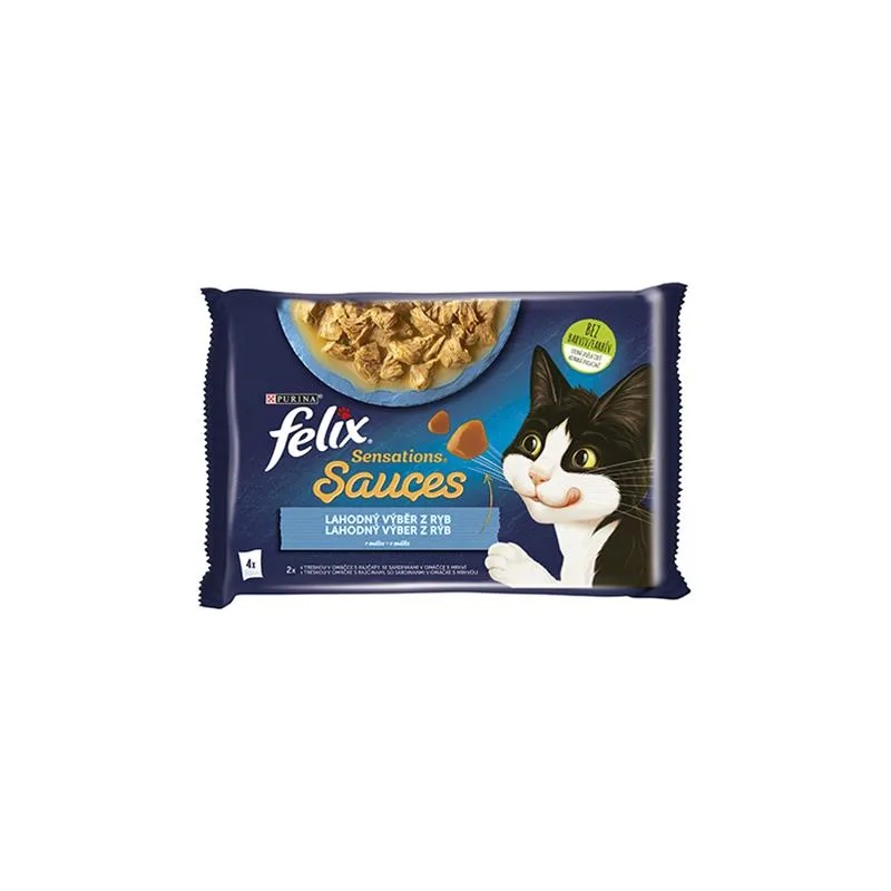 Nestlé FELIX Sensations za mačke Večpak trska & sardina vrečka 4x85 g