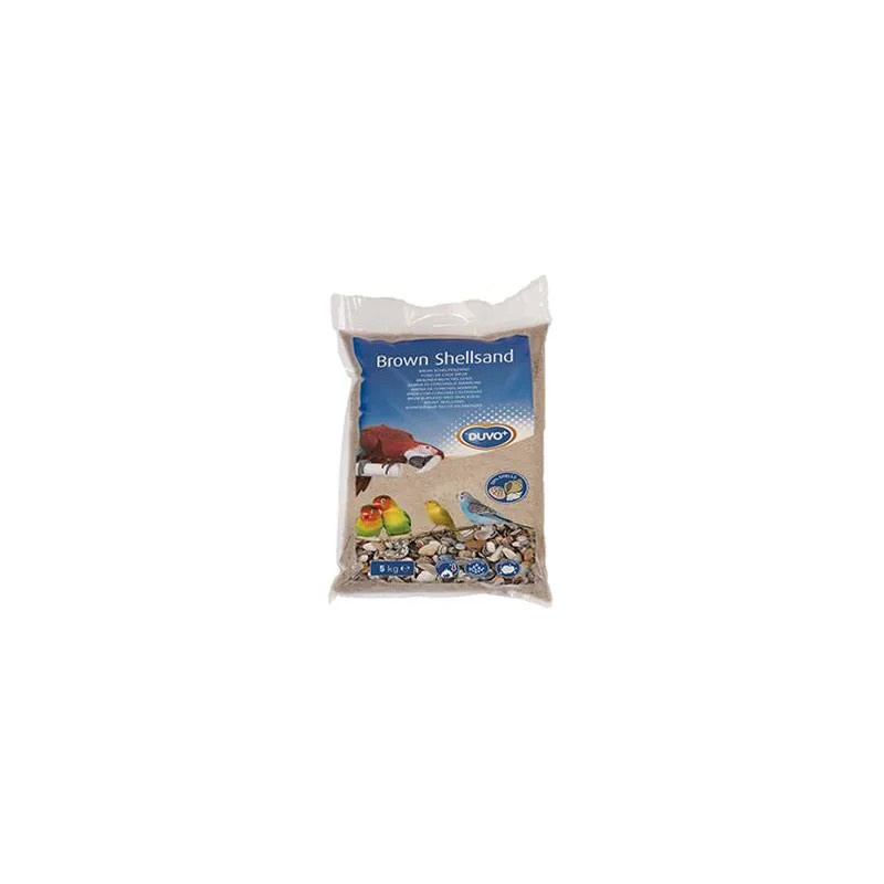 Piesok DUVO+ pre vtáky, hnedý z drvených mušlí s anízom 5 kg