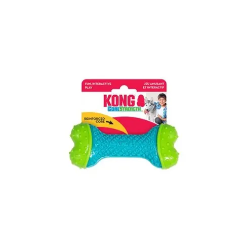 Igrača Kong Dog Corestrength kost, zeleno-modra, guma, S/M
