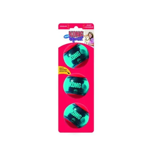 Igrača Kong Dog Squeezz Action žoga s piskalom, termoplastična guma, S (3 kos/pak.)