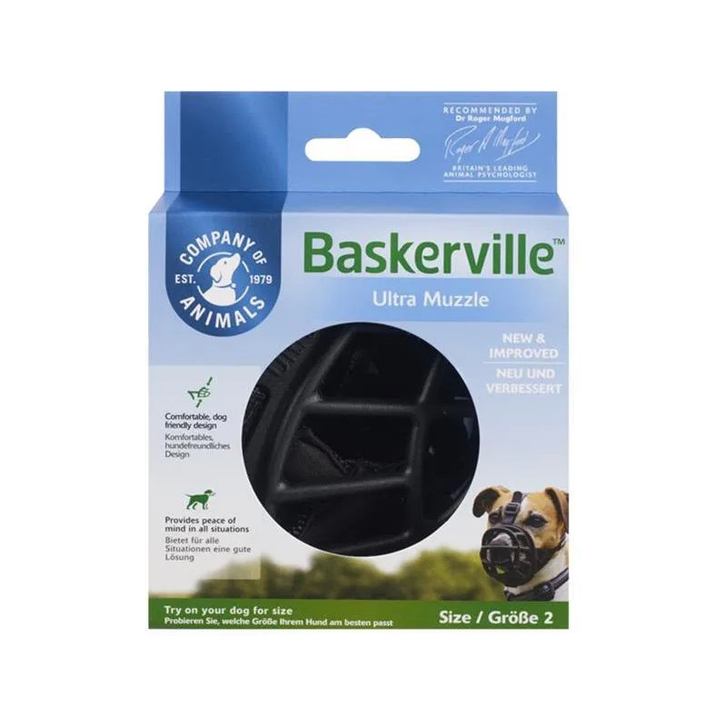 Náhubok Baskerville plast čierny pre psa veľ.2