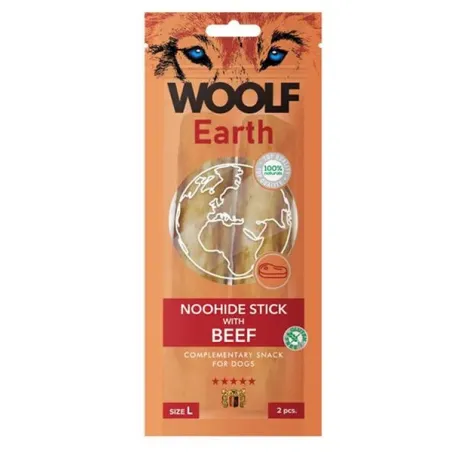 Priboljški Woolf Dog Earth NOOHIDE L sticks z govedino 85 g