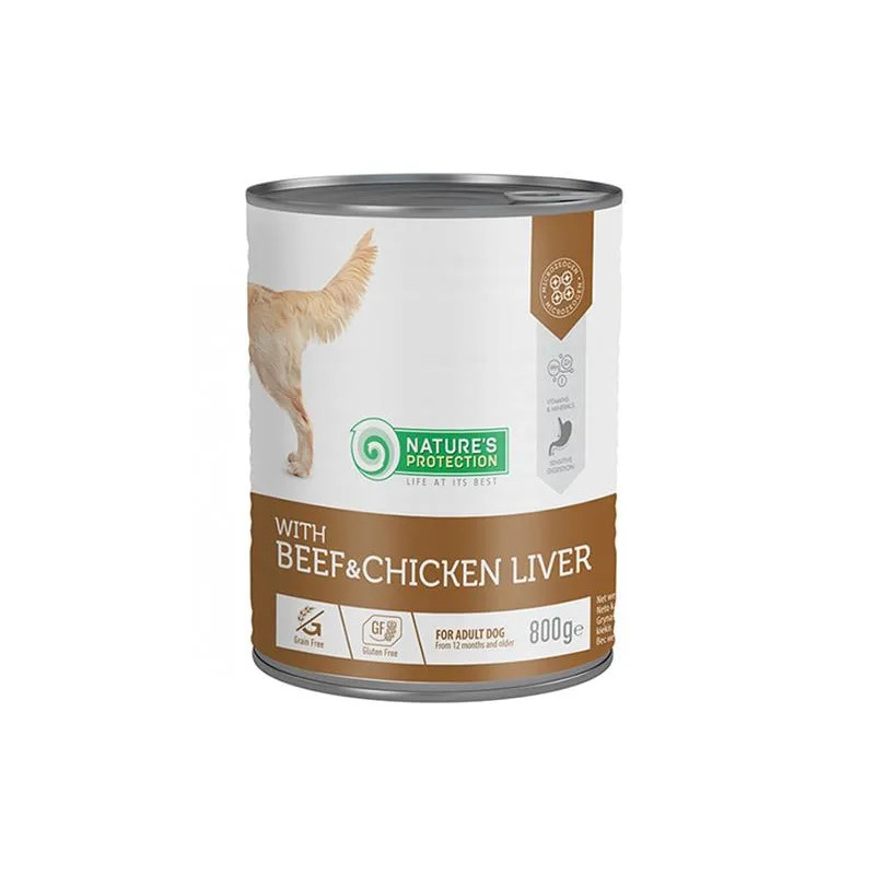 Natures P KONZERVA za pse adult Beef & Chicken liver 800 g
