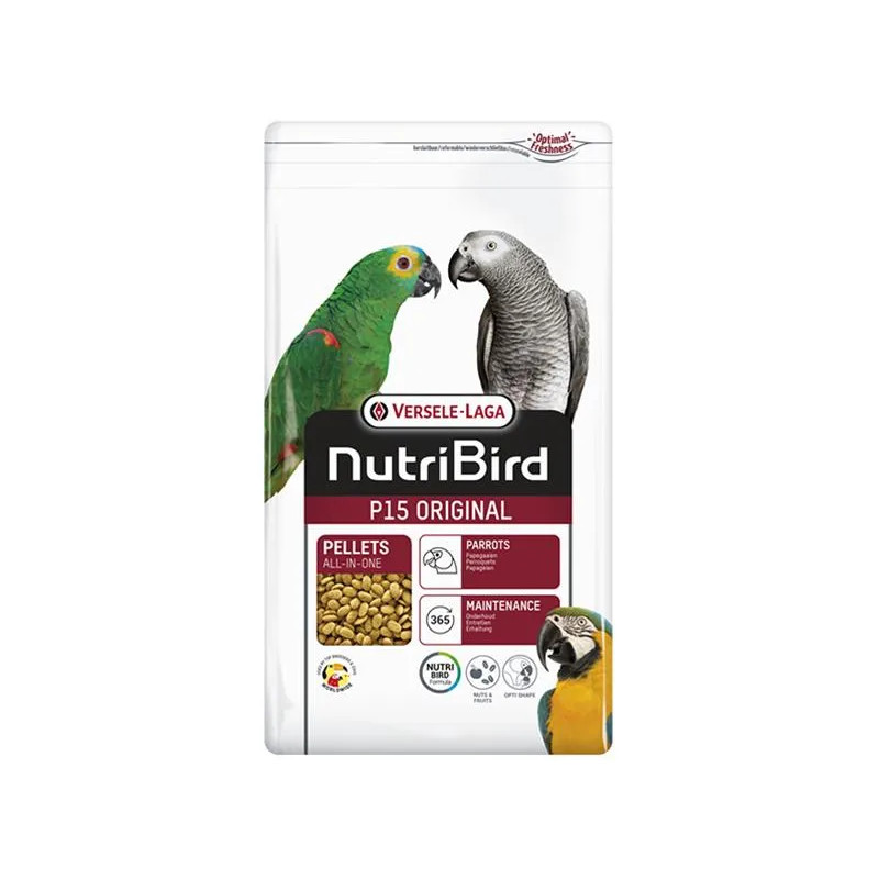 VL NutriBird P15 Original- extrudy pre veľké papagáje s tuzemským ovocím 10 kg