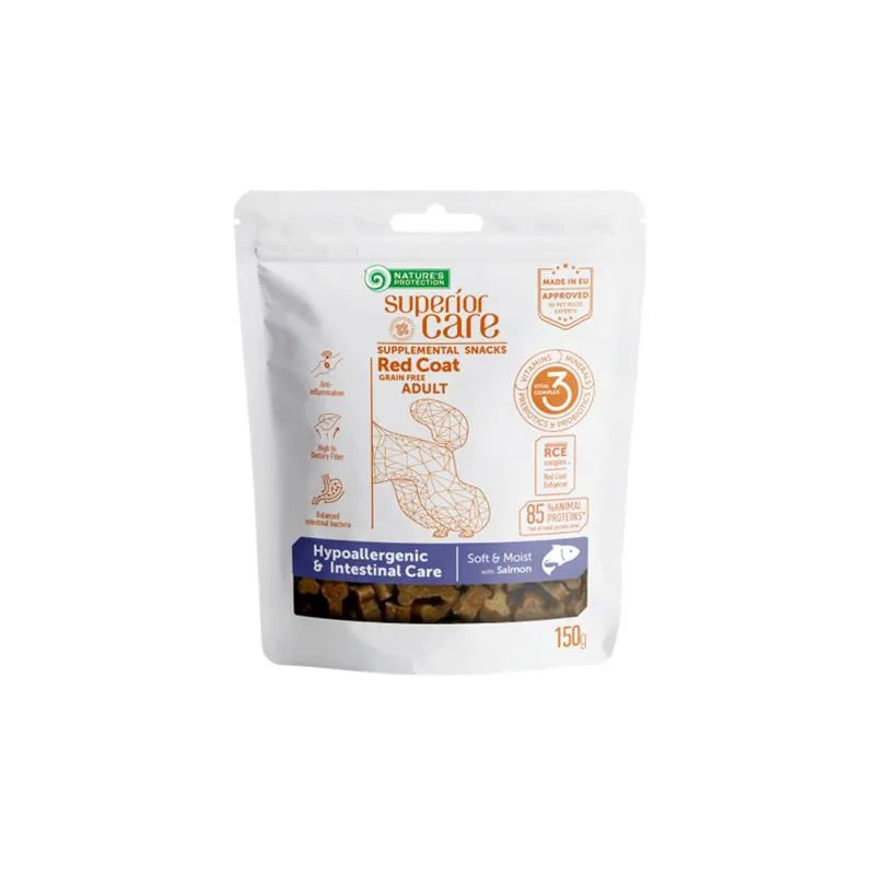 Pamlsok Natures P Superior Care red dog Hypoallergenic &  Intestinal Care Grain free Salmon 150 g