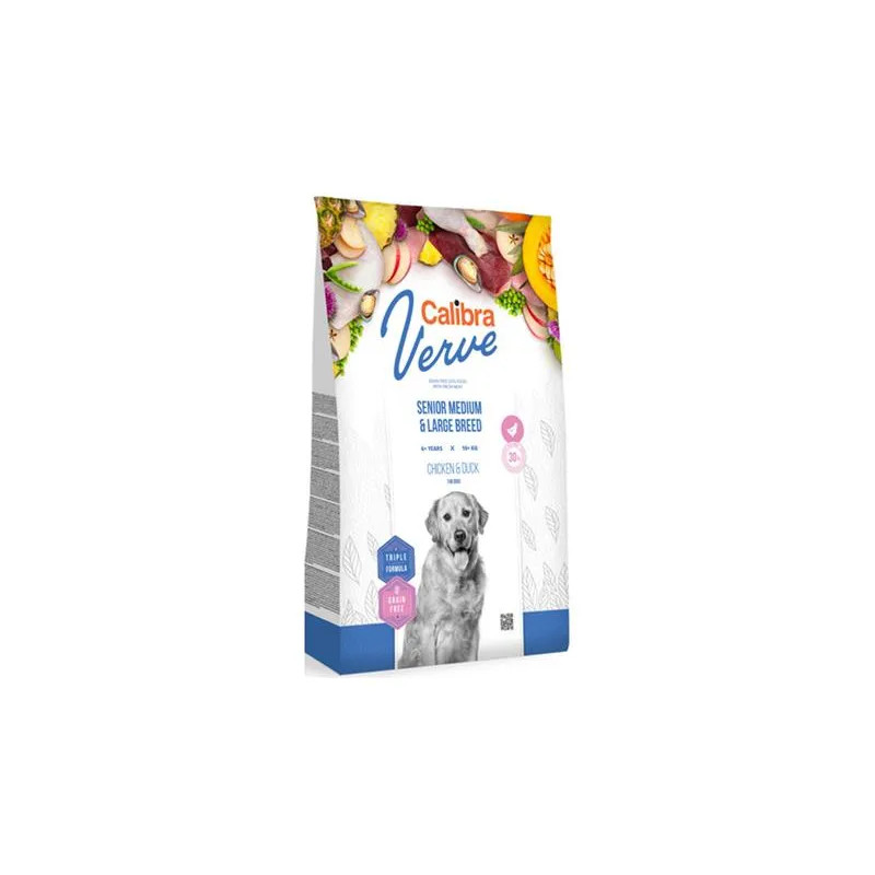 Calibra Dog Verve GF Senior Medium &  Large Chicken & Duck 12 kg