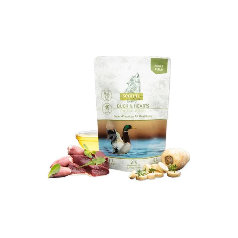 ISEGRIM dog Adult Isegrim Roots, Duck & Hearts  bal. 7 x 410 g kapsičky