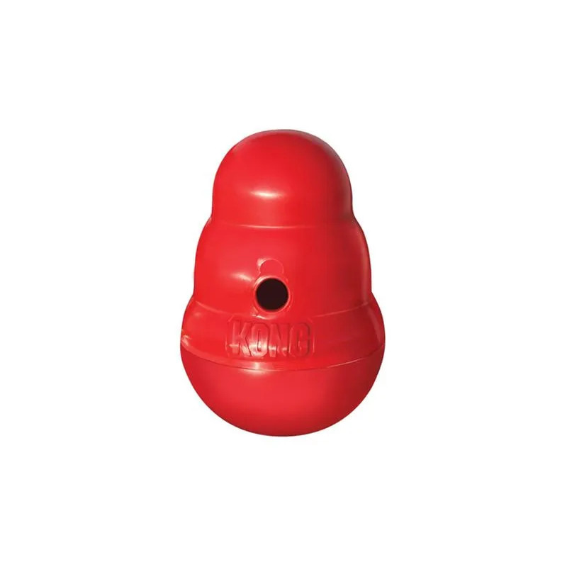 Hračka Kong Dog Wobbler, plniaca, červená, plast,  L