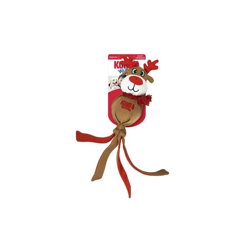 Hračka Kong Dog Holiday Wubba (santa-sob-snehuliak), polyester, L