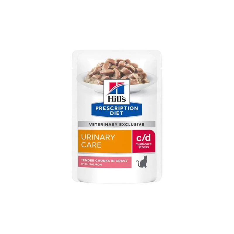 HILLS Diet Feline c/d Urinary Stress Salmon NEW KAPSIČKA 12x85 g