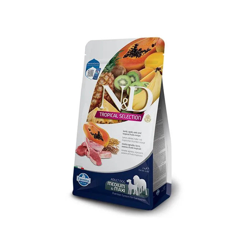 Farmina N&D dog TROPICAL SELECTION (AG) adult medium/maxu, lamb 10 kg
