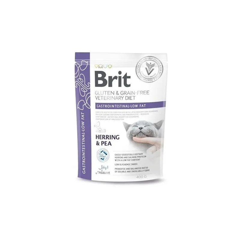 Brit Veterinary Diets GF cat Gastrointestinal-Low fat 400 g