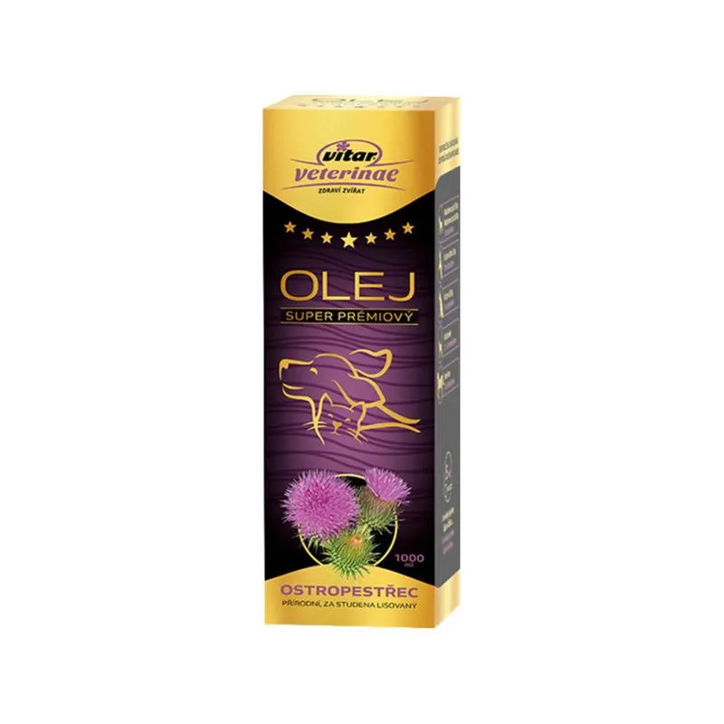 Olej ostropestrecový VITAR Veterinae 1000 ml