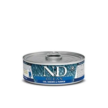 Farmina N&D mačja konzerva OCEAN tuna, polenovka, kozice in buča za mladiče 70 g