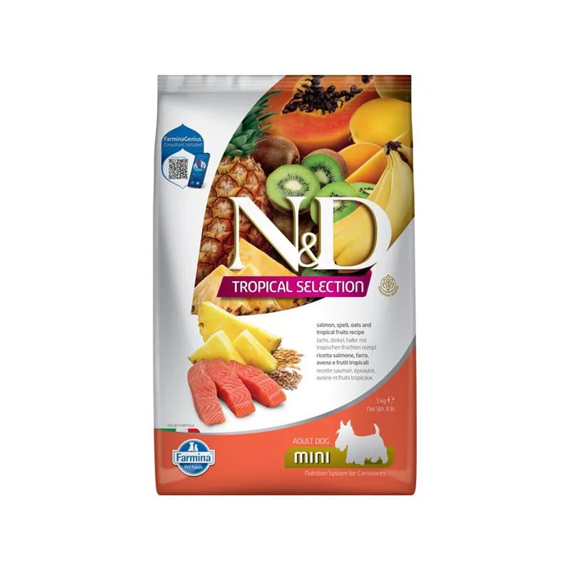 Farmina N&D dog TROPICAL SELECTION (AG) adult mini, salmon 5 kg