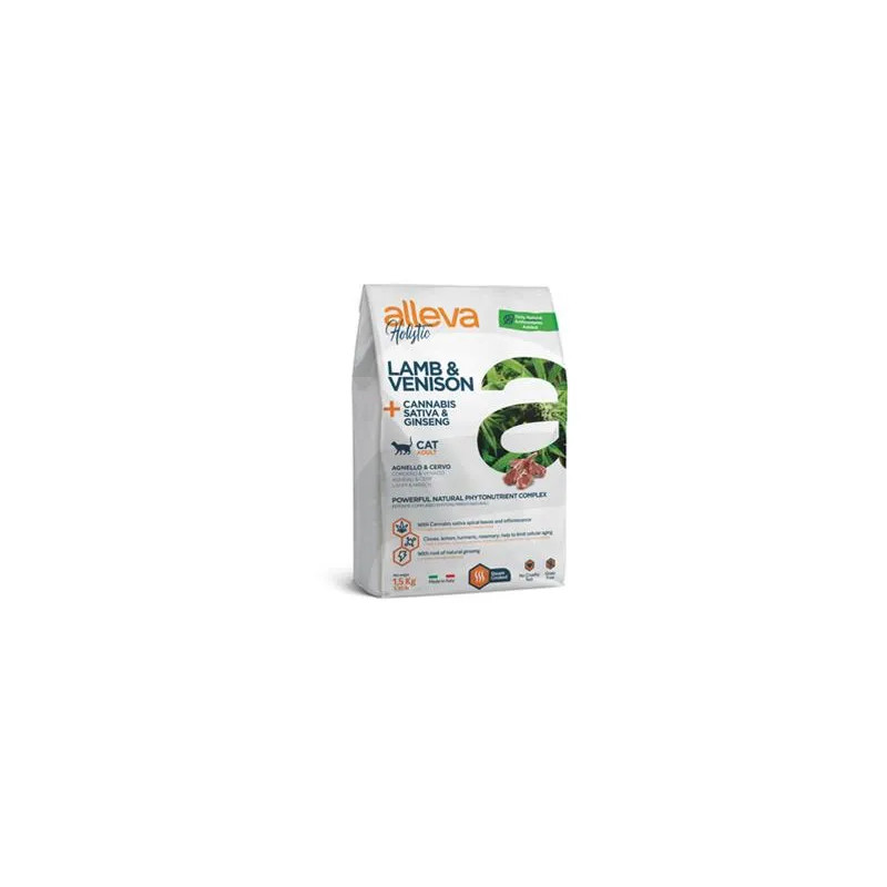 Alleva HOLISTIC cat adult lamb & venison & cannabis sativa & gingseng 5 kg
