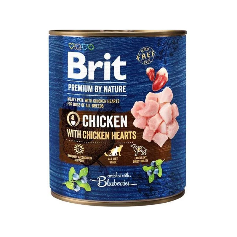 Brit Premium by Nature dog Chicken with Hearts 6 x 800 g konzerva