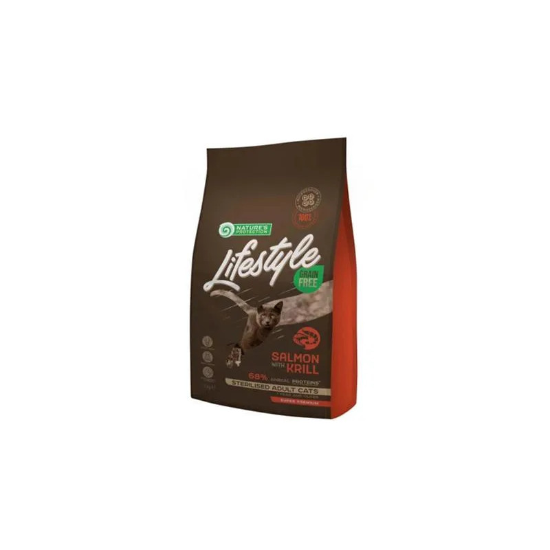 Natures P Lifestyle cat adult sterilised salmon & krill 1,5 kg